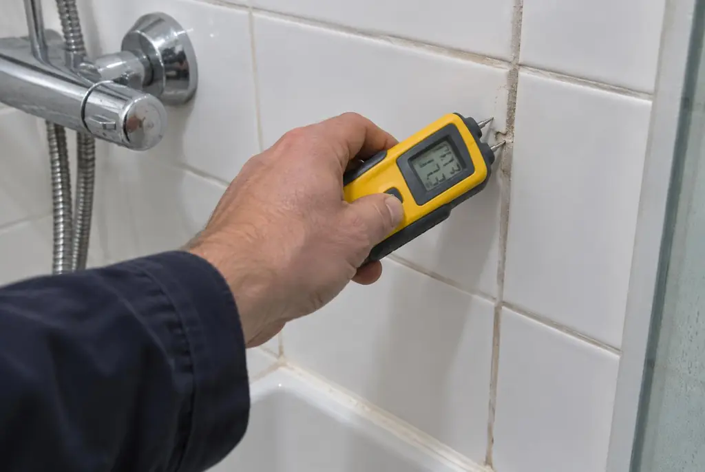 Lekdetectie Hillegom – vochtmeter op badkamertegels bij de douche